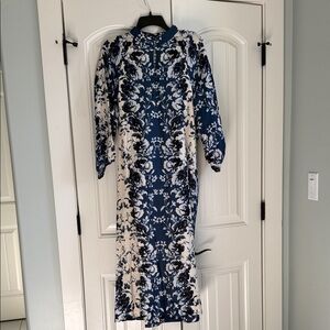 Tuckernuck Navy and White Floral Long Sleeve Dress — NEW — NEVER WORN!